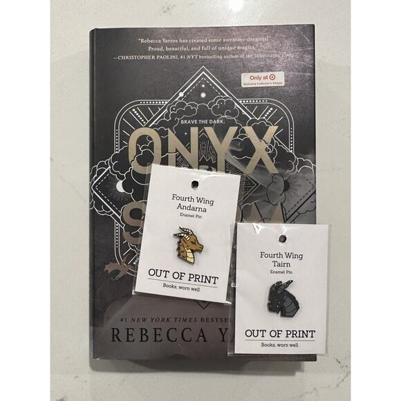 Onyx Storm Rebecca Yarros Target Exclusive Limited Edition Hardcover New W/PINS - Picture 1 of 11